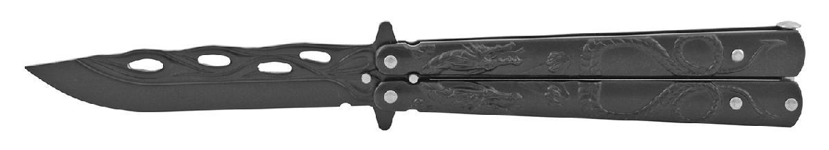 3D Flying Dragon Butterfly Knife - Black image