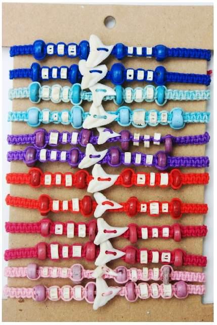 Macrame Shark Tooth Bracelets - Assorted image