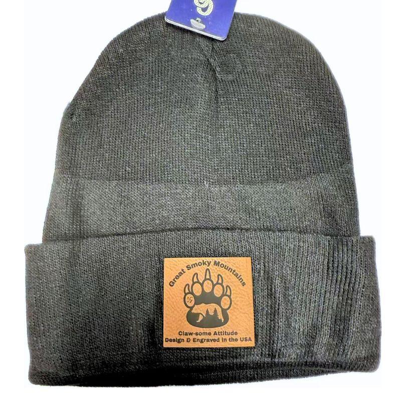 Wholesale Custom Laser Engrave Leatherette Patch Hat Great Smoky Mountains Claw-some Attitude image