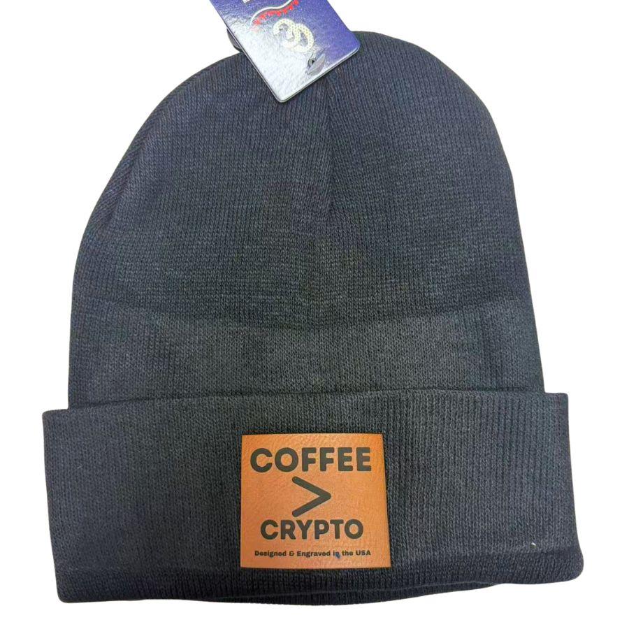 Wholesale Custom Laser Engrave Leatherette Patch Boonie COFFEE>CRYPTO image