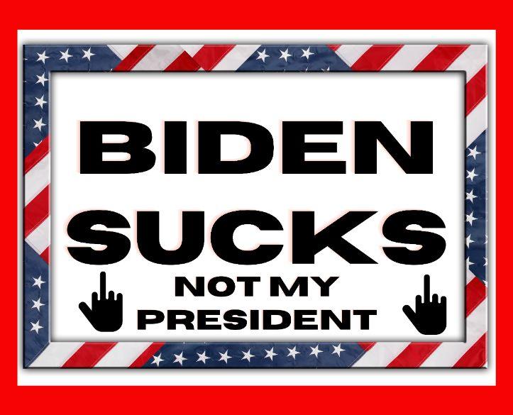 "Biden Sucks Not My President" Bumper Stickers image