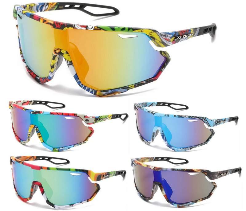 X-Loop Graffiti Print Sunglasses - Assorted image