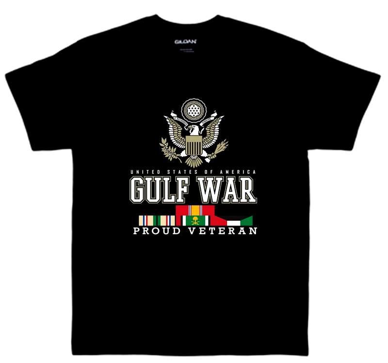 Gulf War "Proud Veteran" T-Shirts - Black M/L/XL image