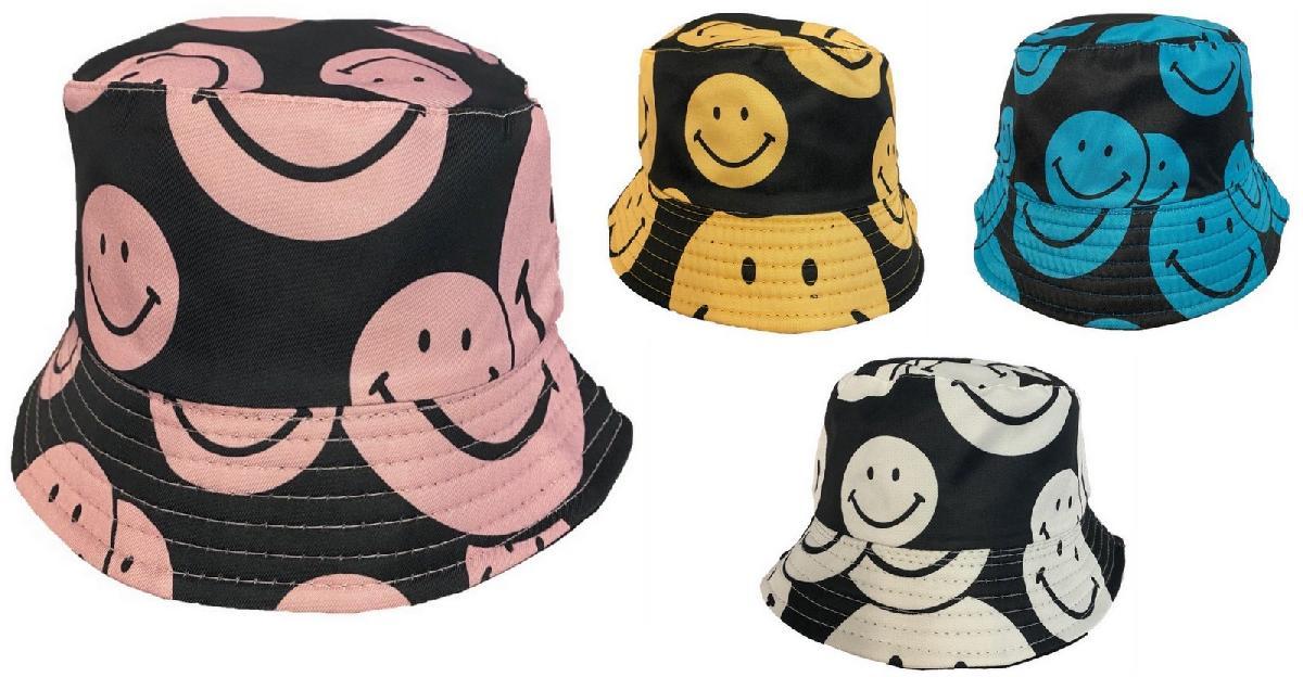 Smiley Face Kids/Children Bucket Hats image