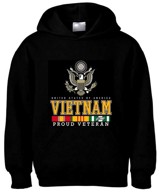 Vietnam "Proud Veteran" Hoodies - Black XXXL image