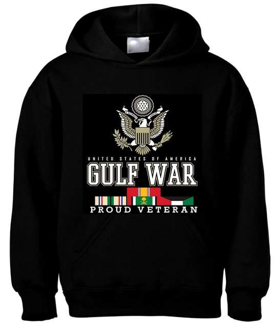 Gulf War "Proud Veteran" Hoodies - Black XXL image