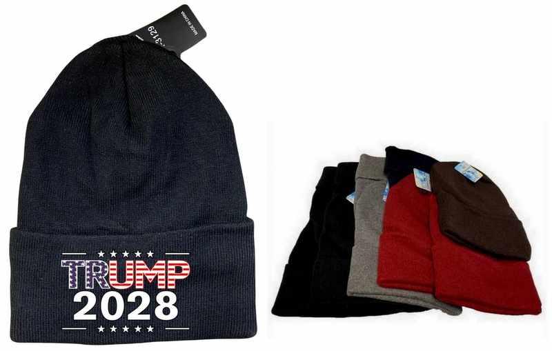 Trump 2028 USA Flag Winter Beanies - Assorted image