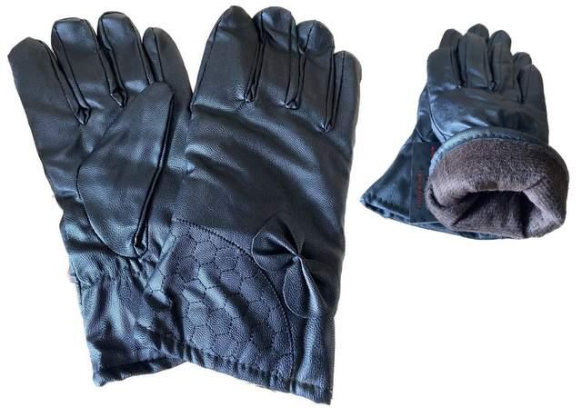 Women's Faux Leather Winter Gloves image