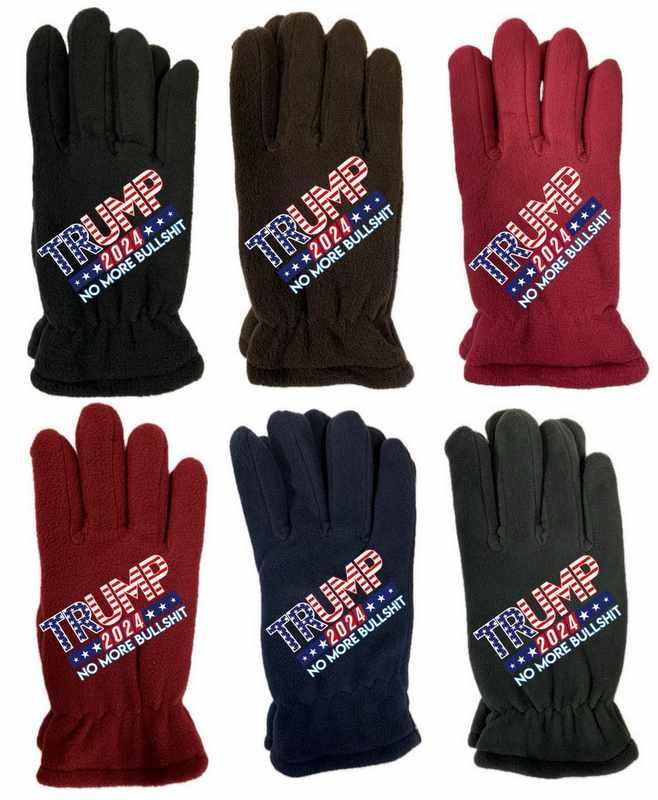 Trump 2024 "No More Bullshit" Women's Size Winter Fleece Gloves image
