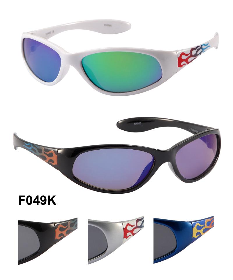 Kids' Flame Print Sports Sunglasses - Assorted image