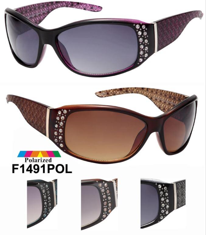 Women's Polarized Rhinestone Sunglasses - Assorted image