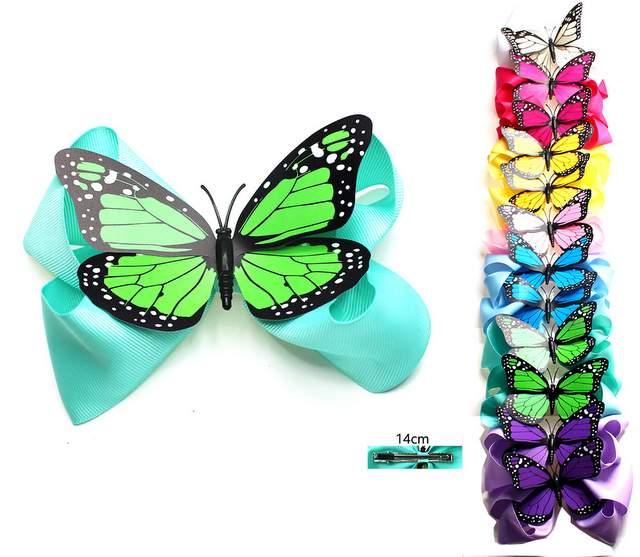 Colorful Butterfly Bow Tie Hair Clips - Assorted image