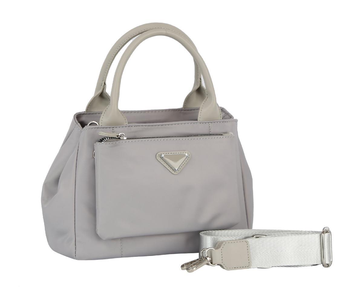 Wholesale Fashion Tessuto Tote with Detachable strap - Gray image