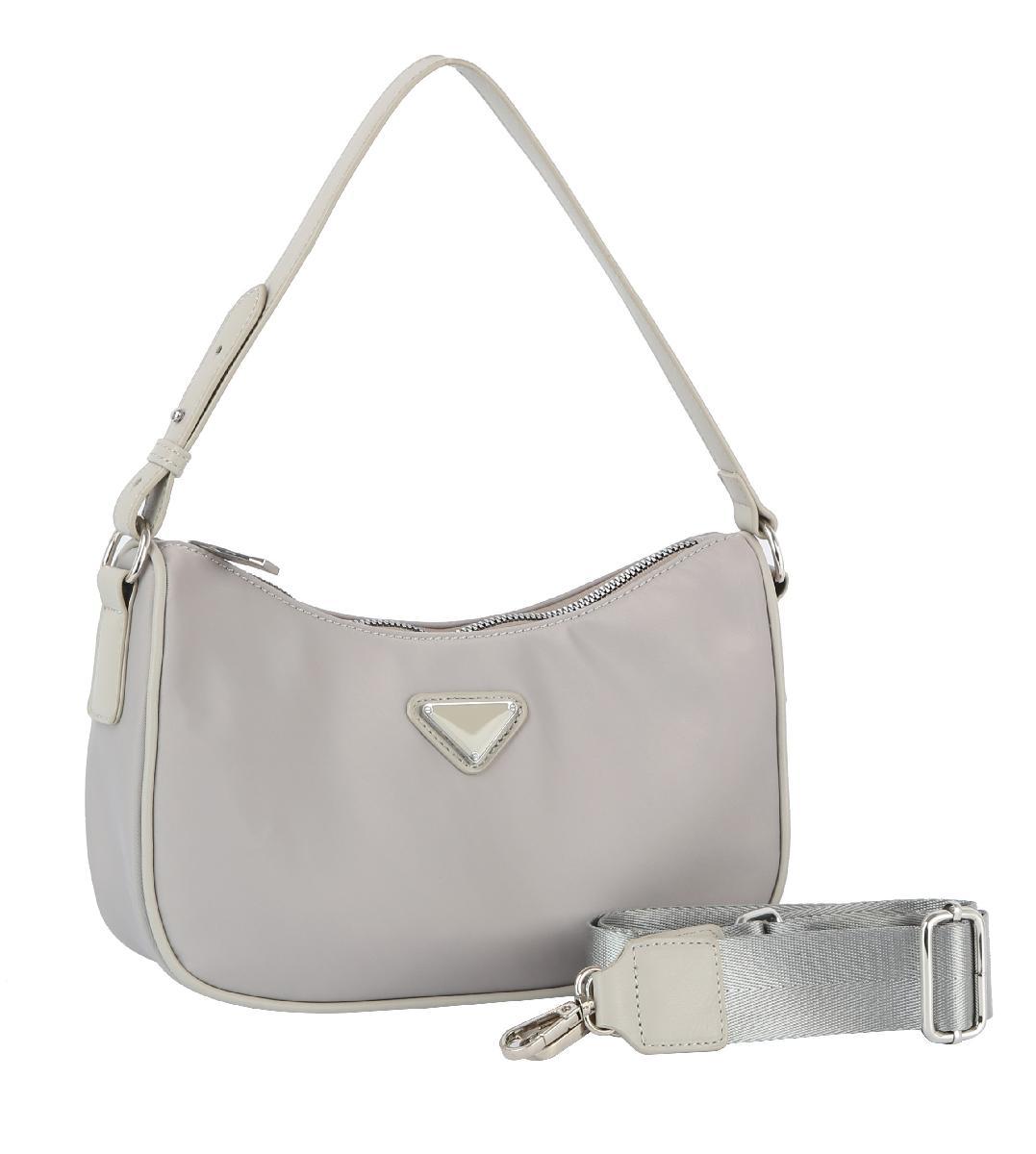 Wholesale Fasion Hobo Tessuto Mini with Detachable Strap - Gray image