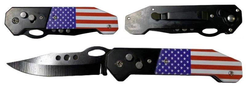 USA Flag Switchblade Knife image