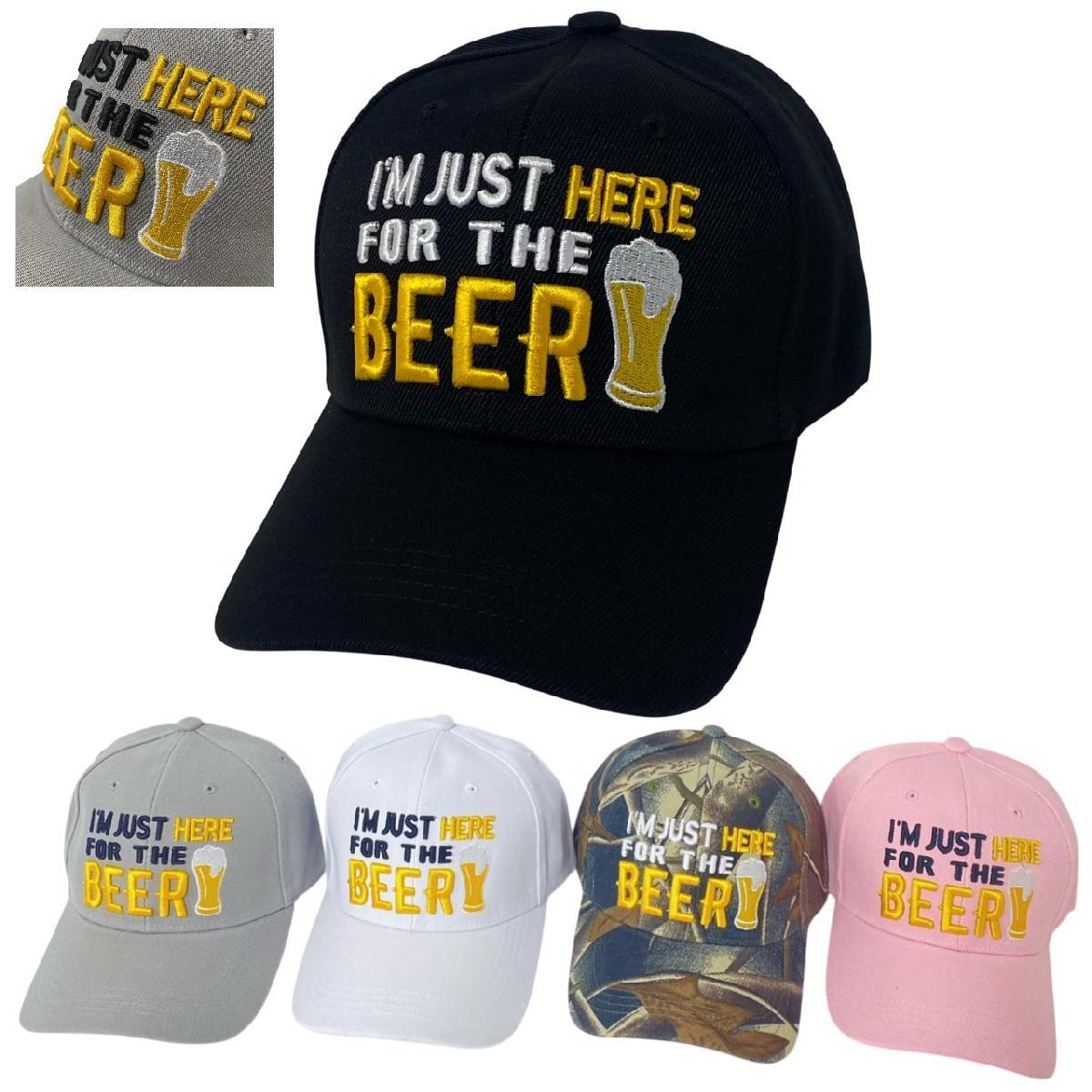 I'M JUST HERE FOR THE BEER Baseball Cap/Hat image