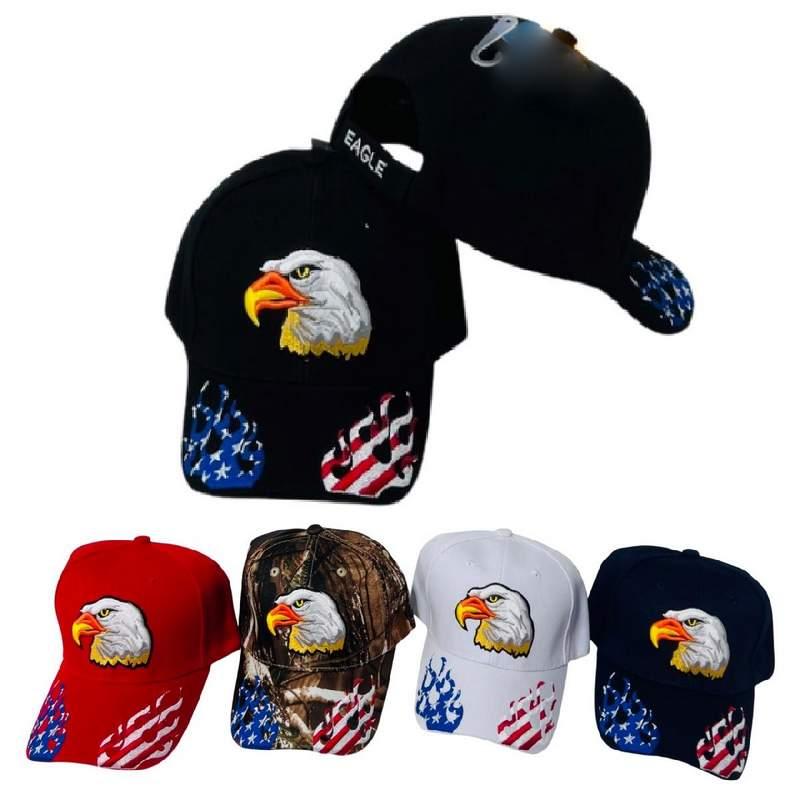 Eagle & USA Flame Baseball Caps - Assorted image
