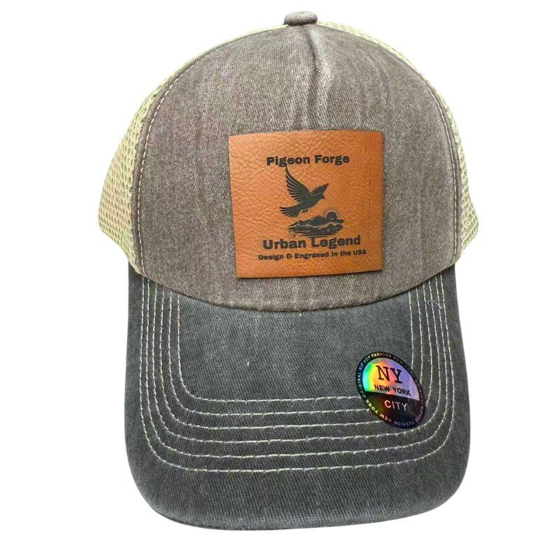 Wholesale Custom Laser Engrave Leatherette Patch Hat Pigeon Forge Urban Legend image