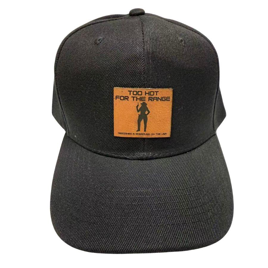 Wholesale Custom Laser Engrave Leatherette Patch Hat Too Hot For The Range image