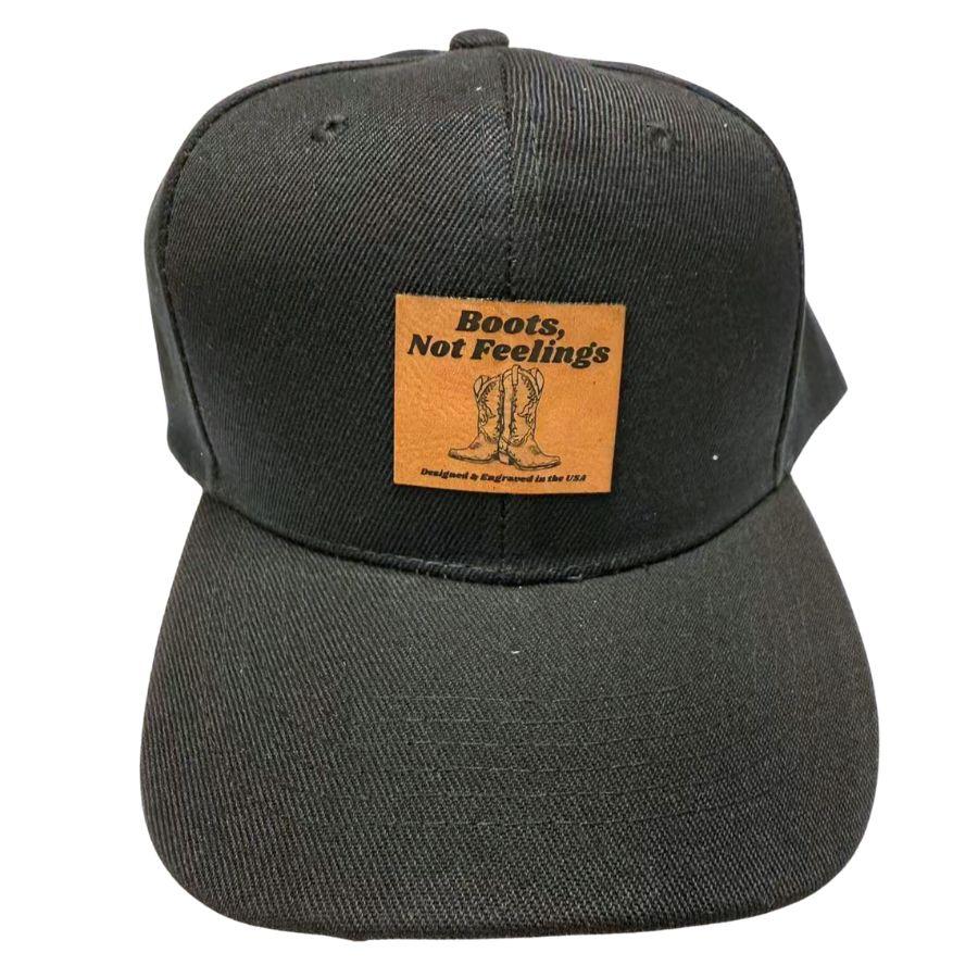 Wholesale Custom Laser Engrave Leatherette Patch Hat Boots, Not Feeling's image