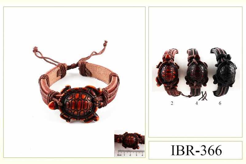 Faux Leather Turtle Bracelets - Assorted image