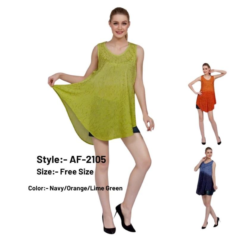 Rayon Hombre All-Over Tie Dye Embroidered Dresses image
