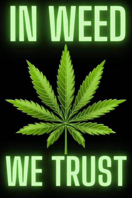 Wholesale In Weed We Trust Bumper Stickers image