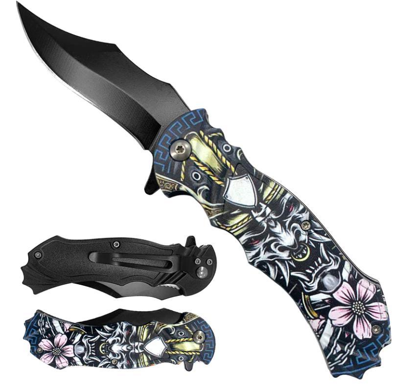 Samurai Handle Spring-Assisted Pocket Knife image