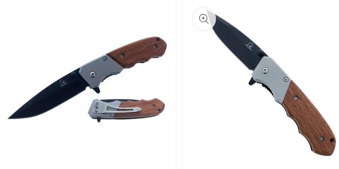 7.5" Falcon Spring-Assisted Knife - Classic Wood image