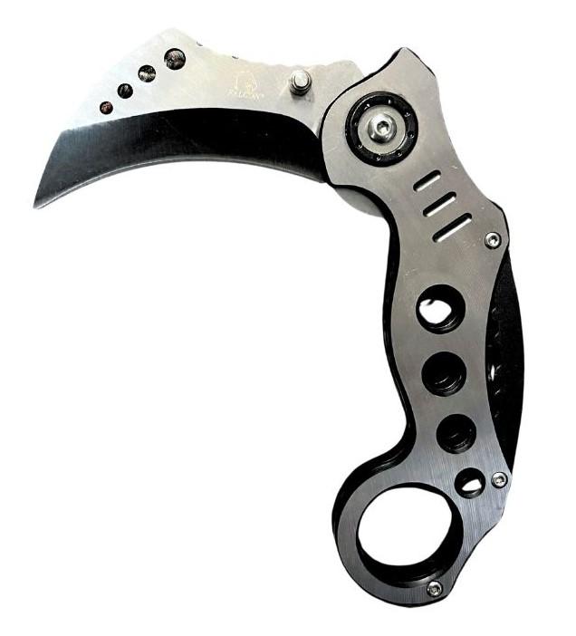 5.25" Karambit Stainless Steel Folding Pocket Knife - Black image