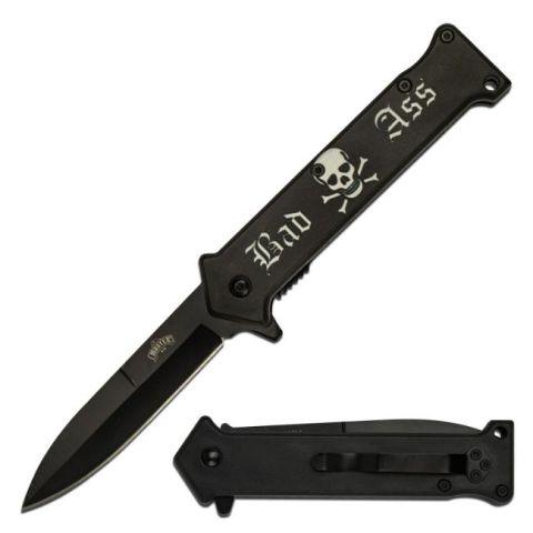 Master USA Spring Assist Knife-Bad Ass Skull image