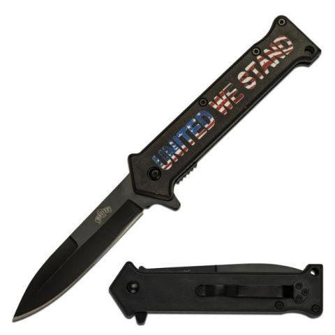 Master USA Spring Assist Knife -American Flag United We Stand image