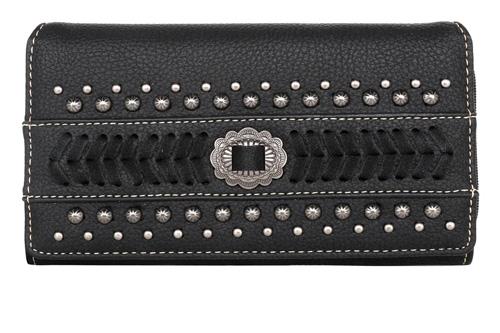 Montana West Whipstitch Collection Wallet - Black image