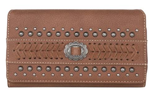 Montana West Whipstitch Collection Wallet - Brown image