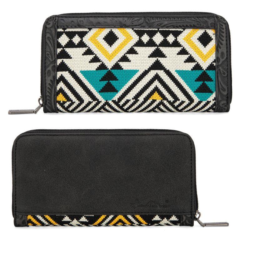 Montana West Tapestry Aztec Collection Wallet Black image