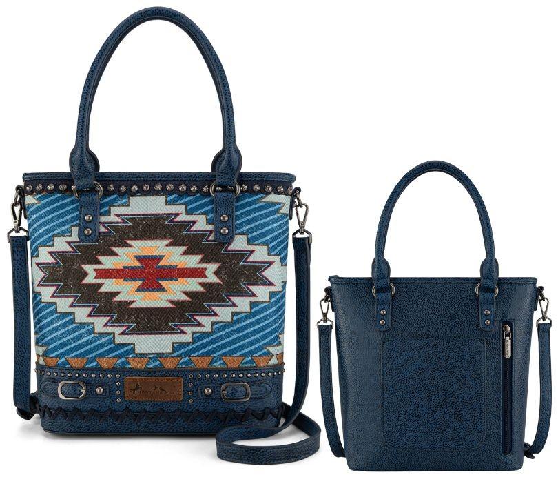 Montana West Aztec Collection Concealed Carry Tote & Crossbody - Jean image