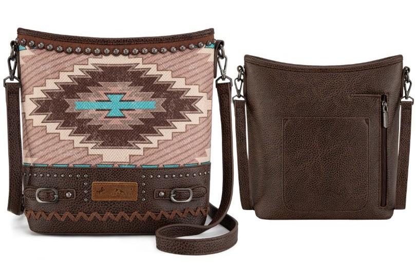 Montana West Aztec Collection Concealed Carry Crossbody - Coffee image