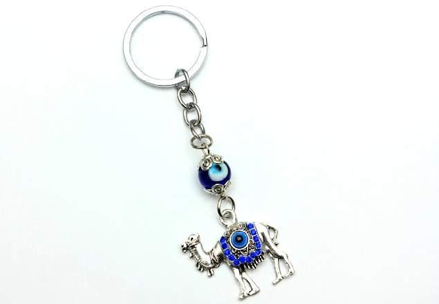 Blue Evil Eye Camel Keychains image