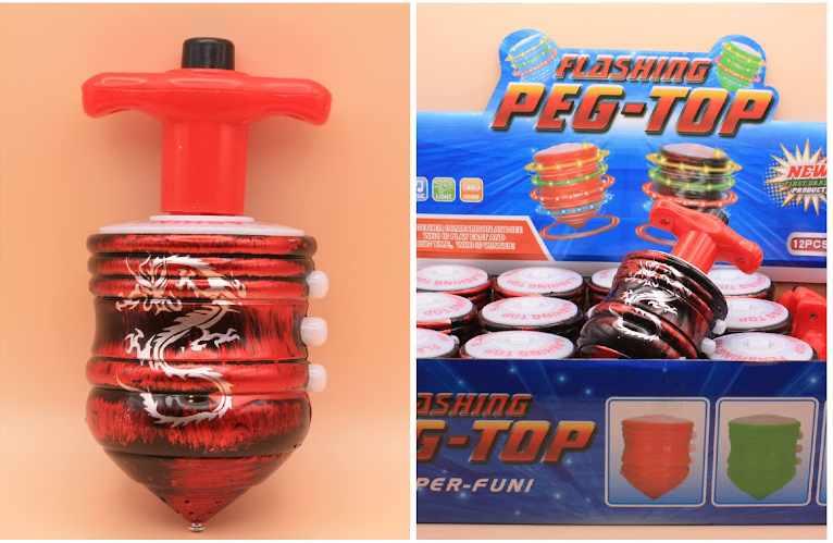 Light-Up Peg Tops With Dragon Pattern image