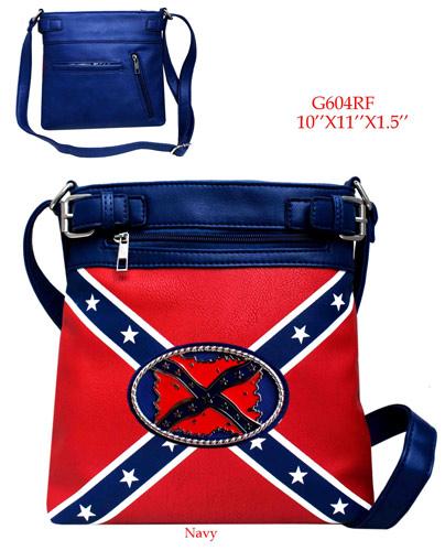 Rebel Flag Concealed Carry Crossbody Sling Purse image