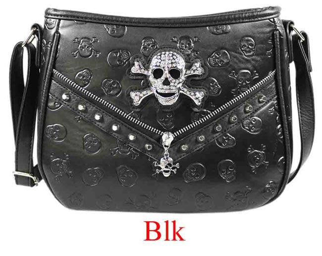 Western Skull Concealed Carry Crossbody - Black image