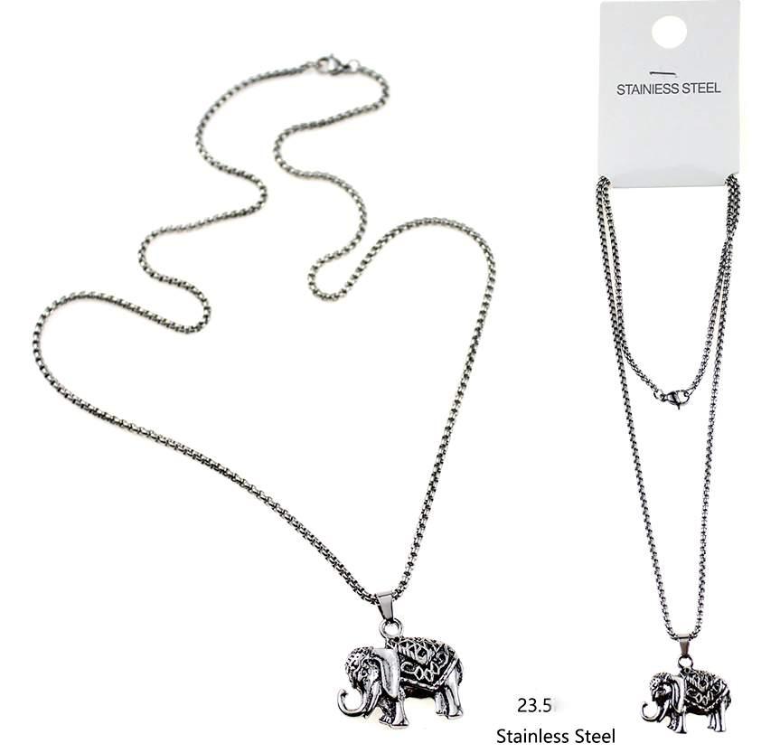 Stainless Steel Elephant Necklaces image