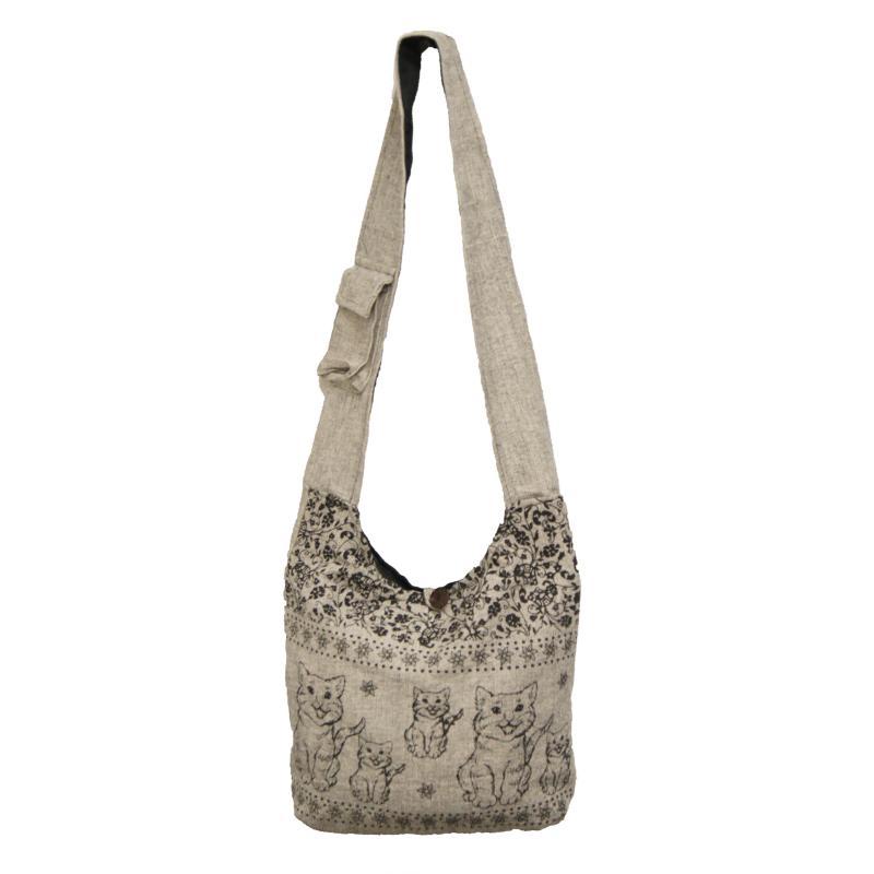 Handmade Hobo Bags - Cat & Kitten Print image