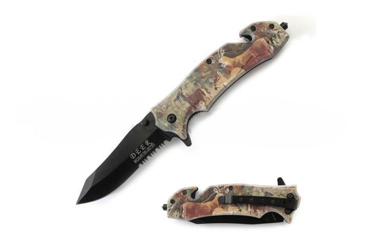 Snake Eye Tactical WildLife Collection Spring Assist Knife Deer image