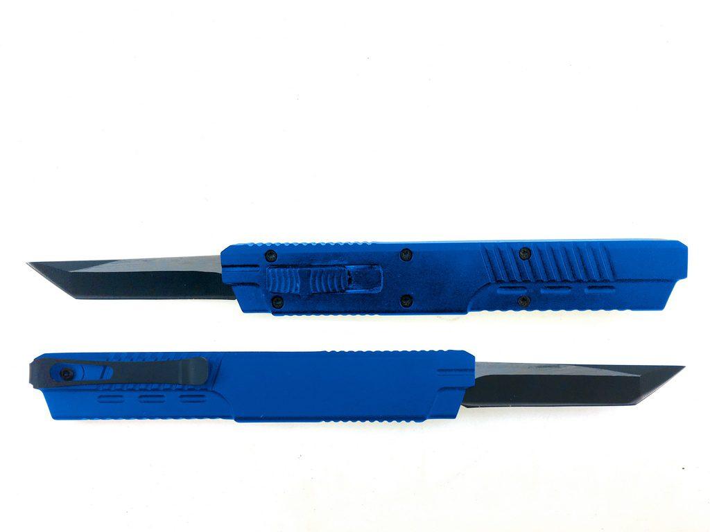 Blue 6.5" Anodized Aluminum Handle w/ 1 7/8" Gray Blade image