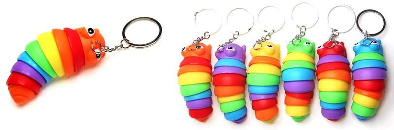 Rainbow Caterpillar Keychains image