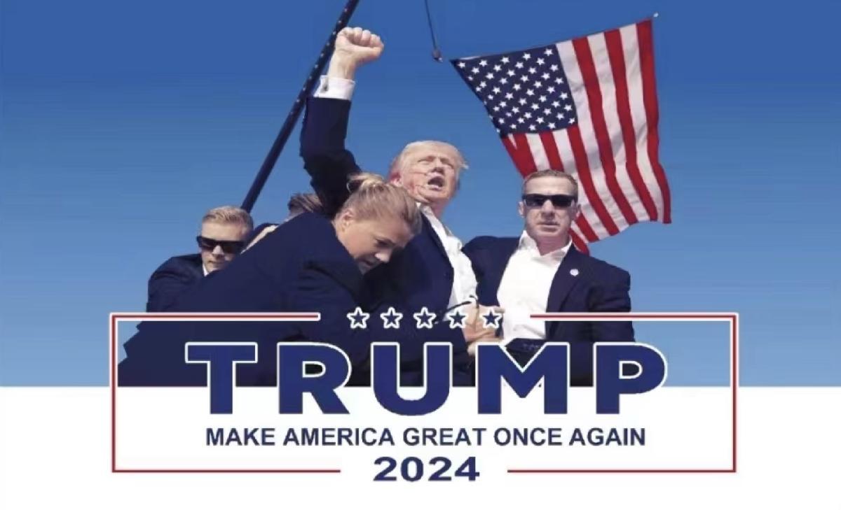 Trump 2024 "Make America Great Once Again 2024" Flags image