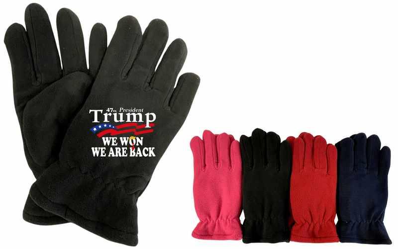 Trump "We Won We Are Back" Women's Gloves - Assorted image