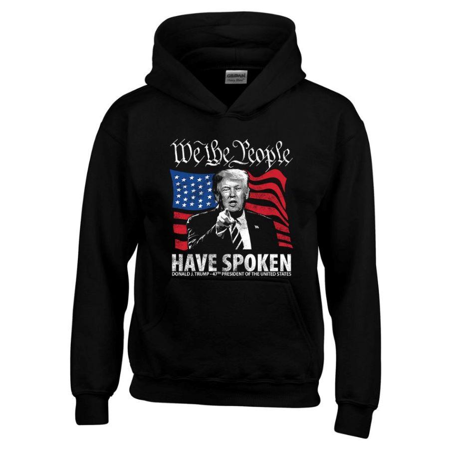 "We The People Have Spoken" Trump Hoodies - Black XXL image