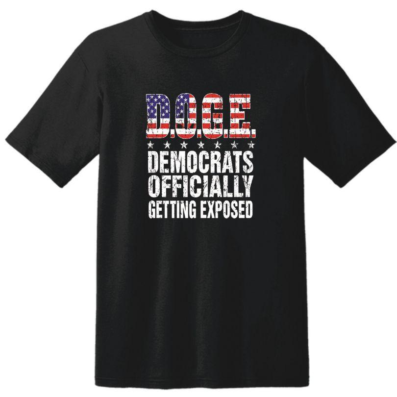 "DOGE - Democrats Officially Getting Exposed" T-Shirts - Black M/L/XL image
